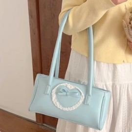 Xiuya Elegant Blue Handbags for Women Casual Fashion Leather Designer Luxury Shoulder Bag Advanced Female Korean Popular Bag Sac
