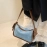 Women Pu Leather Handbag Large Capacity Denim Shoulder Bags For Women Casual Zipper Clutch Phone Sac Crossbody Bags