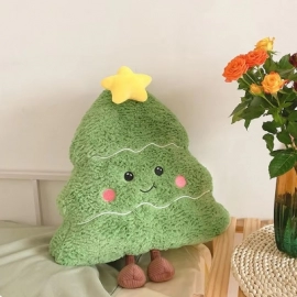 Christmas Tree Cushion Cute Cartoon Christmas Tree Throw Pillow Bedroom Living Room Sofa Decoration Cushions Winter Home Decor
