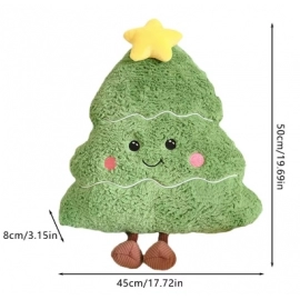 Christmas Tree Cushion Cute Cartoon Christmas Tree Throw Pillow Bedroom Living Room Sofa Decoration Cushions Winter Home Decor