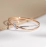 Huitan Gorgeous Fresh Two Tone Twisty Designed Rings for Women Intersperse Bling Bling Cubic Zirconia Trendy Rings Charm Jewelry