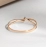Huitan Gorgeous Fresh Two Tone Twisty Designed Rings for Women Intersperse Bling Bling Cubic Zirconia Trendy Rings Charm Jewelry
