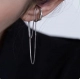 Goth Gold Silver Color Letter C Earcuff Tassel Chain Ear Cuff Fake Piercing Faux Earrings for Women Korean Fashion Clips Jewelry