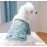 1PC Pet Suit Dog Cat Plush Thickened Warm Denim Letter Lapel Handsome Cotton Coat Suitable for Small and Medium sized Dogs