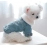 1PC Pet Suit Dog Cat Plush Thickened Warm Denim Letter Lapel Handsome Cotton Coat Suitable for Small and Medium sized Dogs