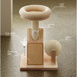 Cat Tree Small Toys Sisal Cat Tower Cat Supplies Pet Litter Space Saving Pet Furniture
