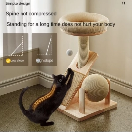 Cat Tree Small Toys Sisal Cat Tower Cat Supplies Pet Litter Space Saving Pet Furniture