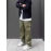 Japanese Vintage Large Pocket Cargo Pants Men's 2024 New Outdoor Multi Pockets Loose Straight Leg Drawstring Casual Trousers