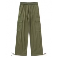 Japanese Vintage Large Pocket Cargo Pants Men's 2024 New Outdoor Multi Pockets Loose Straight Leg Drawstring Casual Trousers