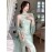 Print French Vintage Two Piece Set Women Elegant Sweet Party Long Dress Suit Female Causal Cardigan + Korean Fashion Dress
